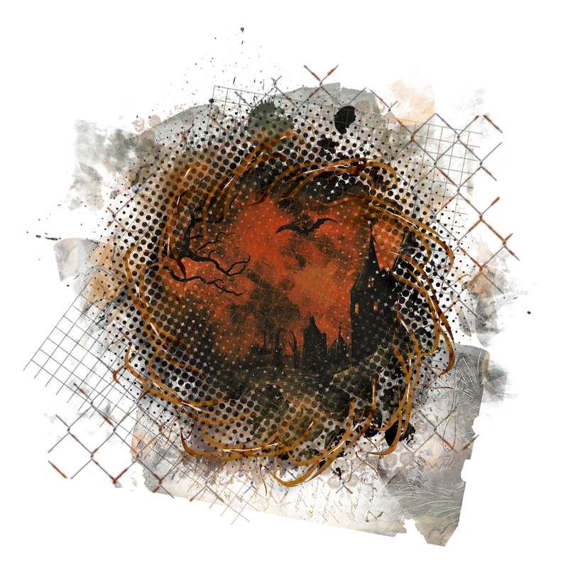 Halloween Cluster Frame 800 x 800 - Copyright Designs by Forte