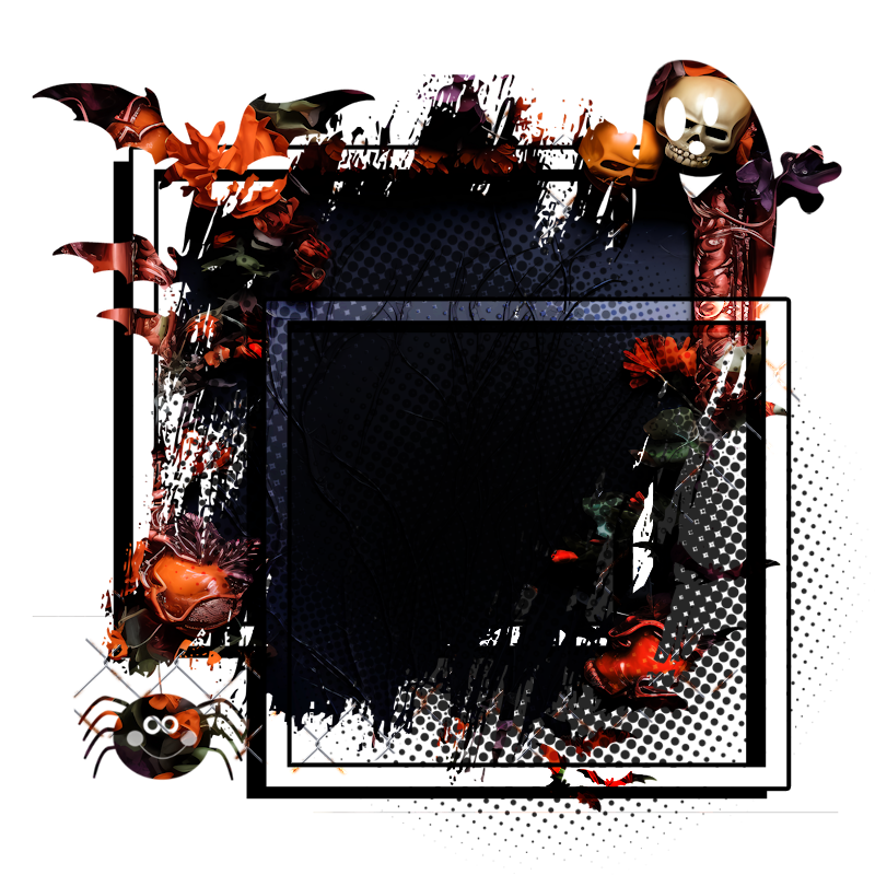 Halloween Cluster Frame 800 x 800 - Copyright Designs by Forte