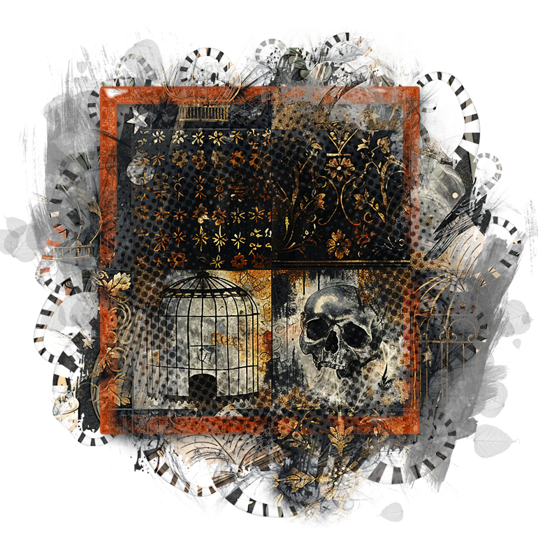 Halloween Cluster Frame 800 x 800 - Copyright Designs by Forte