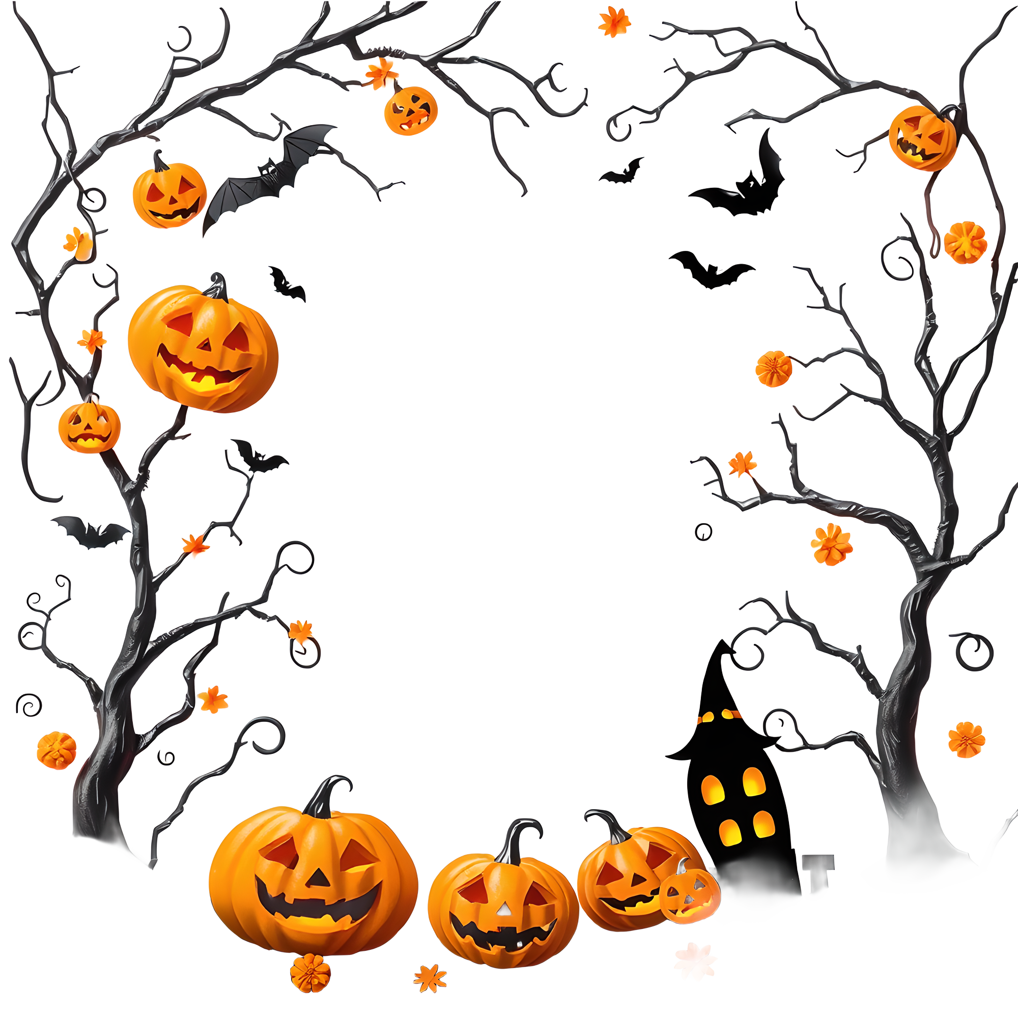 Halloween Theme Frame 2000 x 2000 @ Copyright Designs by Forte