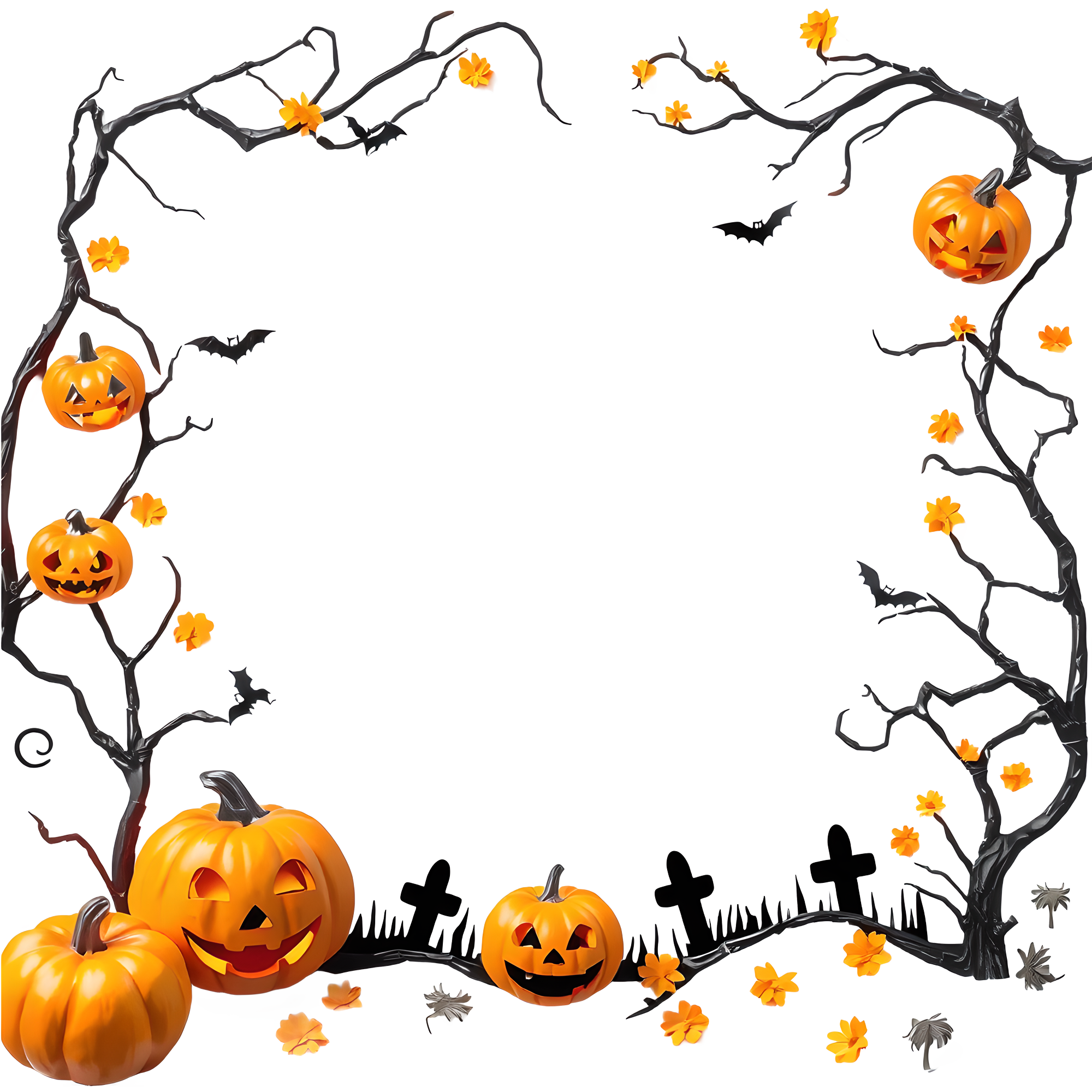 Halloween Theme Frame 2000 x 2000 @ Copyright Designs by Forte
