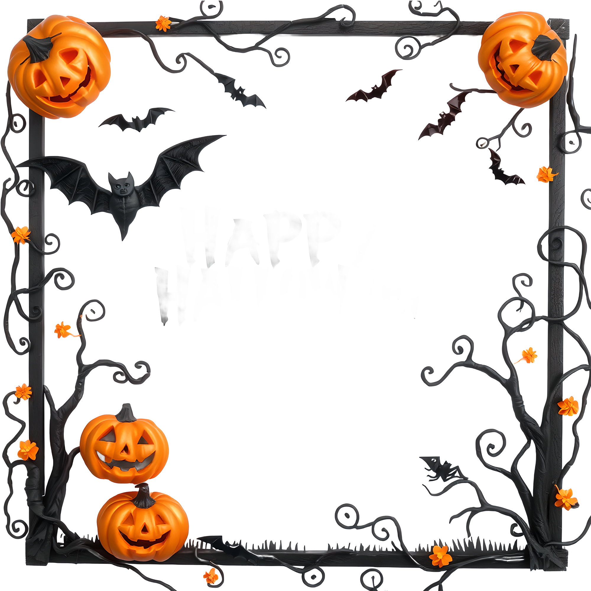Halloween Theme Frame 2000 x 2000 @ Copyright Designs by Forte