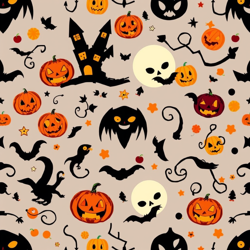 Halloween Witch Pattern 1024 x 1024