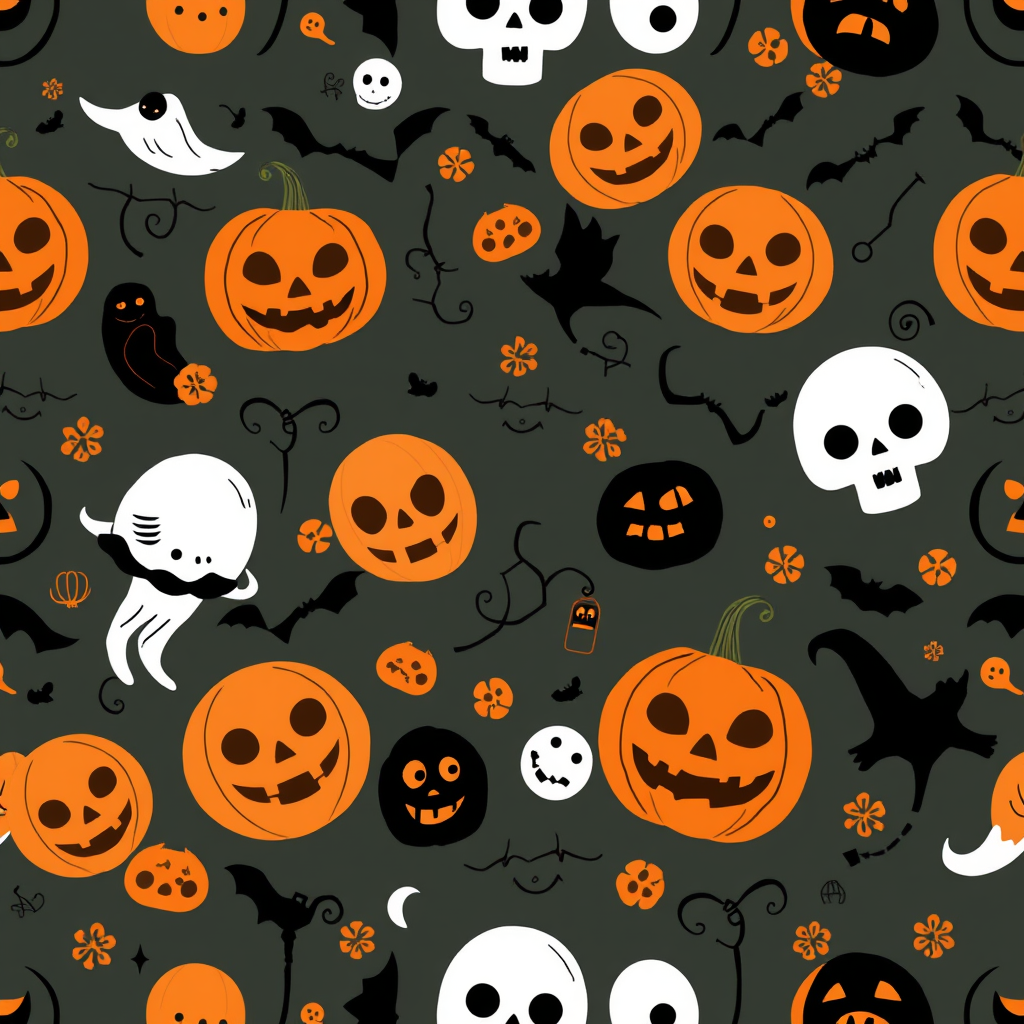 Halloween Witch Pattern 1024 x 1024