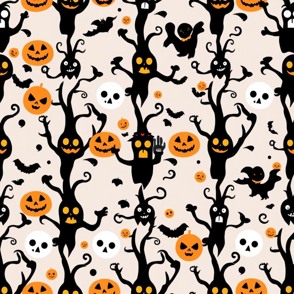 Halloween Witch Pattern 1024 x 1024