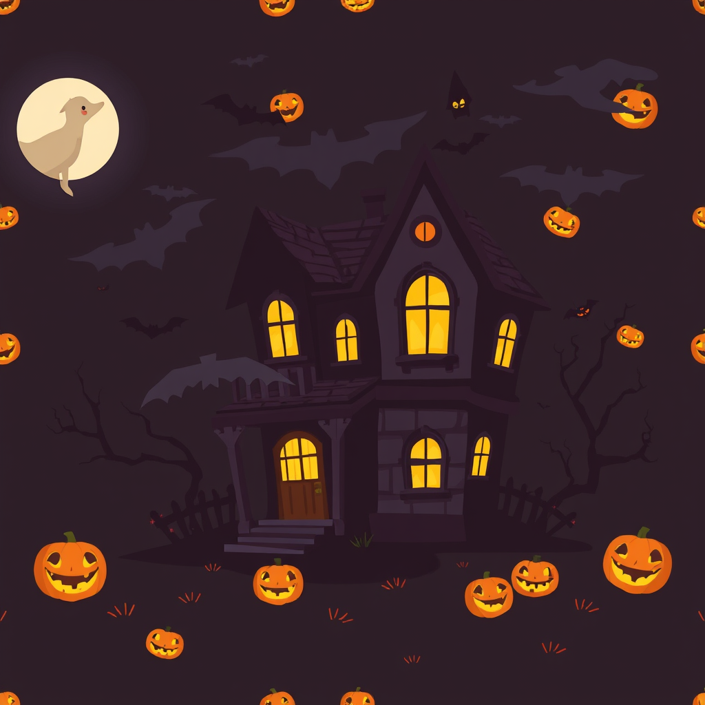 Halloween Witch Pattern 1024 x 1024