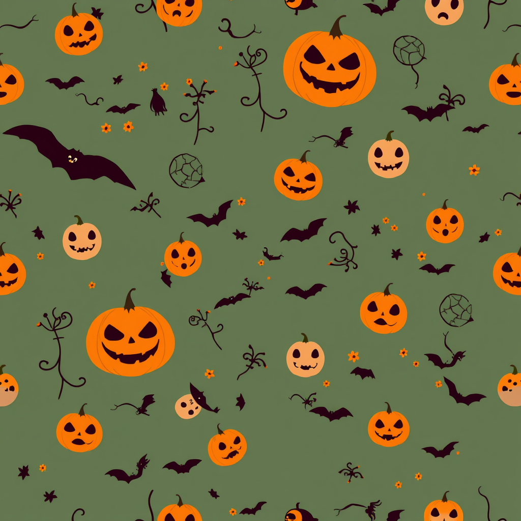 Halloween Witch Pattern 1024 x 1024