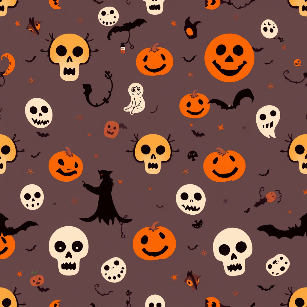Halloween Witch Pattern 1024 x 1024