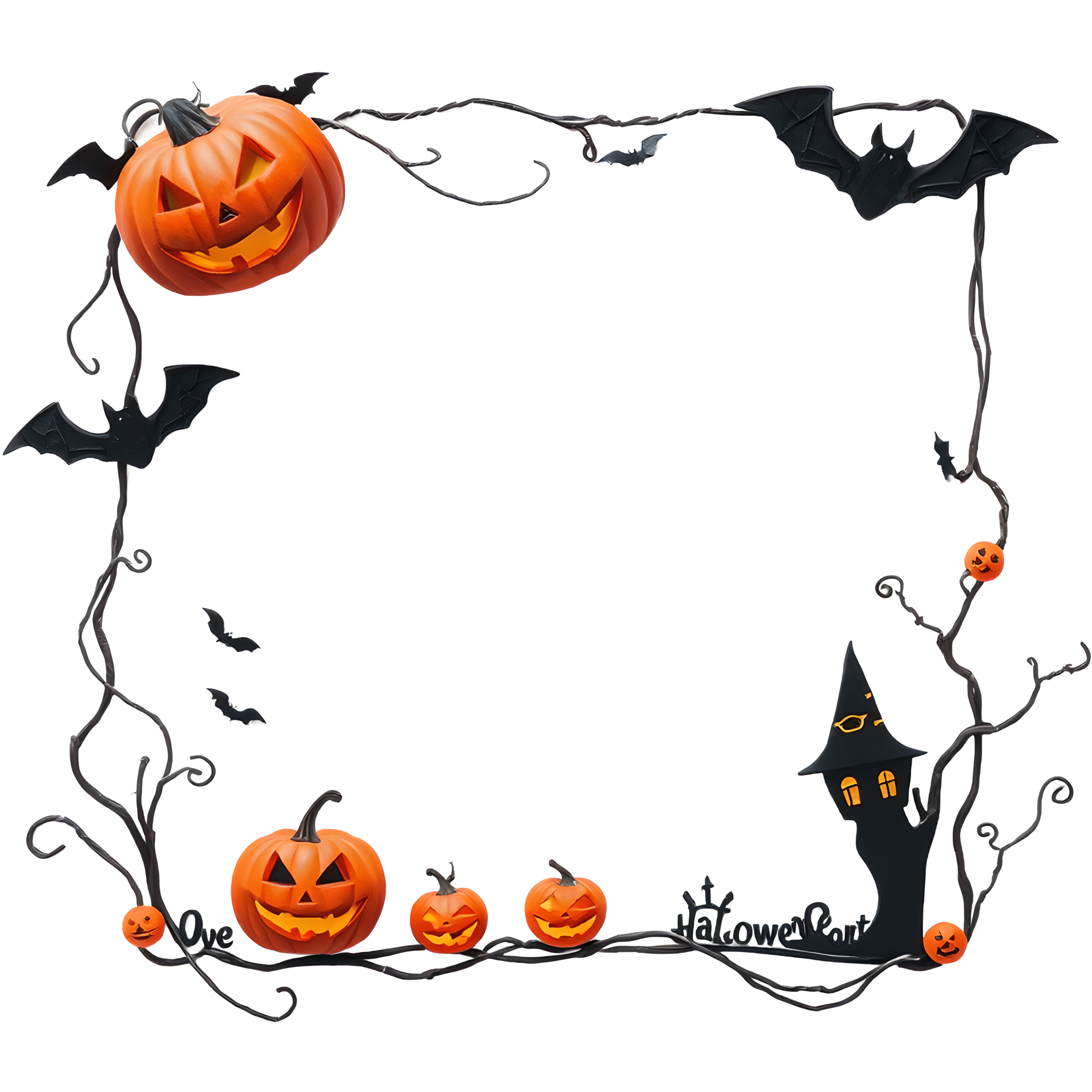 Halloween Theme Frame 2560 x 2560 @ Copyright Designs by Forte