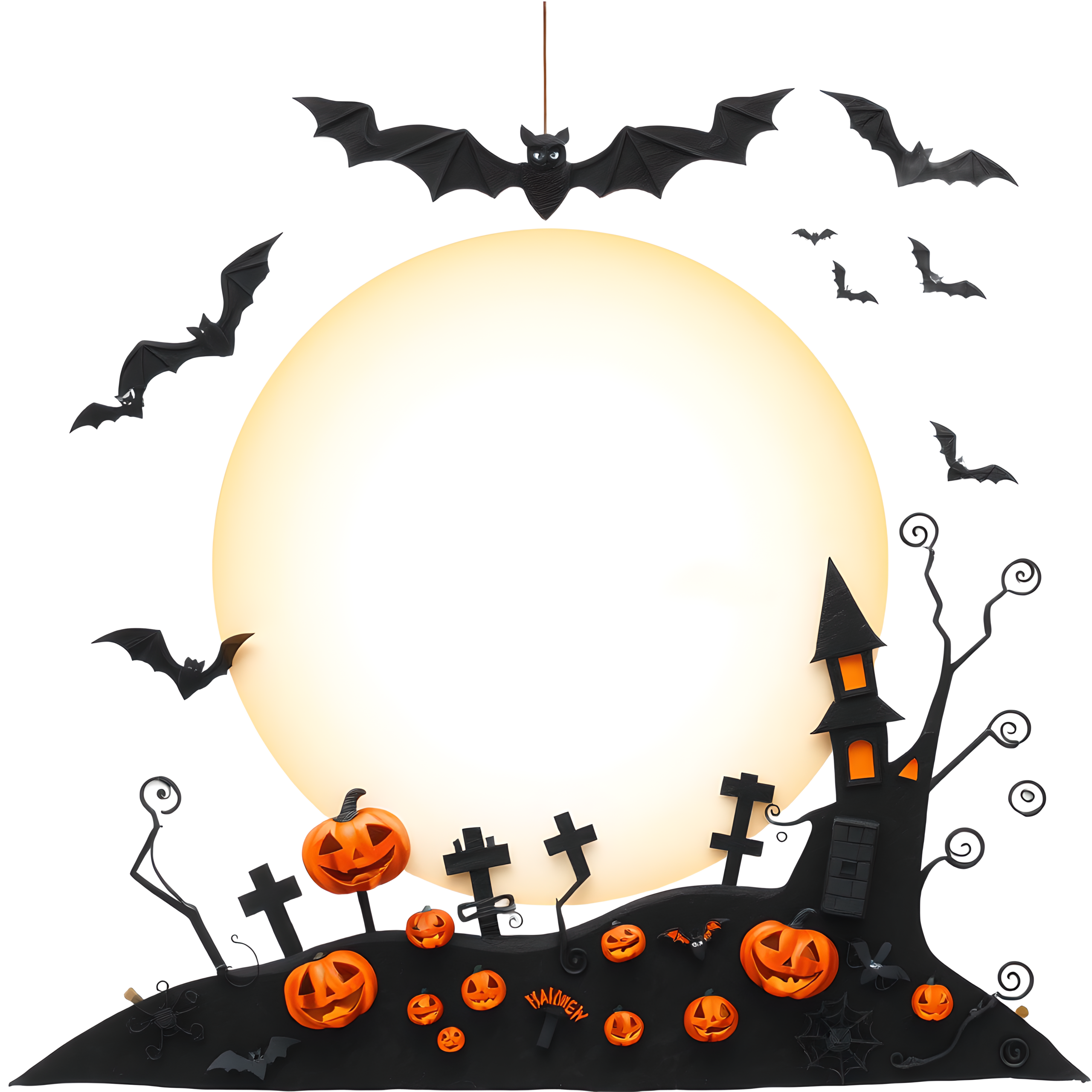 Halloween Theme Frame 2560 x 2560 @ Copyright Designs by Forte