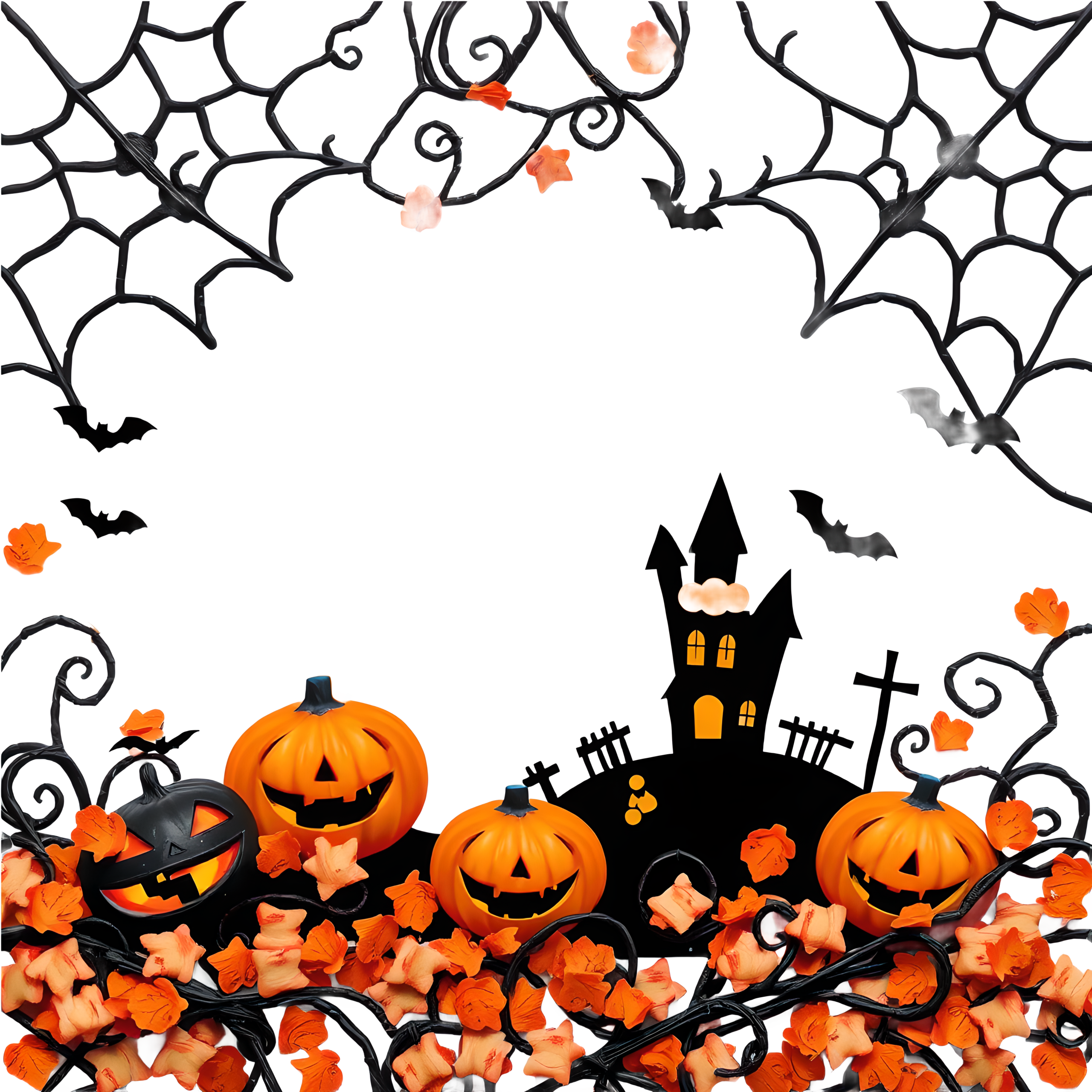 Halloween Theme Frame 2560 x 2560 @ Copyright Designs by Forte